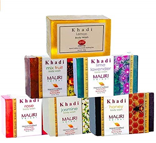 Khadi Mauri Herbal Assorted Ayurvedic Soaps Combo For Glowing Skin
