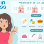 What factors contribute to hair loss? There are numerous causes of hair loss. What is causing your hair loss can influence whether or not your hair: Erupts gradually or suddenly Thins Can regrow on its own; nevertheless, regeneration requires treatment. Immediate attention is required to prevent irreversible hair loss. Hair loss causes Hair loss that is inherited This type of hair loss affects both men and women and is the most frequent cause of hair loss worldwide. Male pattern hair loss is a term used to describe hair loss in men. Female pattern hair loss affects women. Androgenic alopecia is the medical name for hair loss that occurs in either males or women. Whatever term you pick, it means you've inherited genes that cause your hair follicles (where each hair grows) to shrink and die. Shrinking can occur as early as your adolescence, but it is more common later in life. The earliest visible sign of hereditary hair loss in women is usually overall thinning or a widening portion. A receding hairline or bald spot at the top of a man's head is generally the first indicator of hereditary hair loss. Is it possible to re-grow? Yes, therapy can help to prevent or slow down hair loss. It may also aid with hair growth. The sooner treatment begins, the better it works. You will continue to lose hair if you do not get therapy. Hair loss that is inherited This type of hair loss affects both men and women and is the most frequent cause of hair loss worldwide. Male pattern hair loss is a term used to describe hair loss in men. Female pattern hair loss affects women. Age Most people notice hair loss as they become older because hair growth slows. Hair follicles eventually stop producing hair, causing the hair on our scalp to become thin. Hair begins to lose color as well. The hairline of a lady gradually recedes. Is it possible to re-grow? When detected early, therapy can help some people regrow their hair. Age Most people notice hair loss as they become older because hair growth slows. older people could sit with dogs Alopecia areata (hair loss) Alopecia areata is a disorder that occurs when the body's immune system destroys hair follicles (the structures that maintain hair in place), resulting in hair loss. Hair loss can occur anywhere on the body, including the scalp, the nose, and the ears. Some may have lash or brow loss. Is it possible to re-grow? Yes. If your hair does not recover on its own, therapy may stimulate regrowth. Cancer therapy If you get chemotherapy or radiation treatment to your head or neck, you may lose all (or most) of your hair within a few weeks. Is it possible to re-grow? Hair normally begins to regenerate within months of completing head or neck chemotherapy or radiation treatments. Dermatologists can prescribe medicines to help hair regrow faster. Is it avoidable? Wearing a cooling hat before, during, and after each chemotherapy session may aid in hair loss prevention. Childbirth, illness, or other sources of stress You may notice a lot more hairs in your brush or on your pillow a few months after giving birth, recovering from an illness, or having surgery. This might also occur after a tough period in your life. Is it possible to re-grow? When the stress is relieved, your body will readjust and the excessive shedding will cease. When shedding stops, most people's hair returns to normal fullness in 6 to 9 months. Hair maintenance If you color, perm, or relax your hair, you may be causing damage to it. This injury might cause hair loss over time. Is it possible to re-grow? You can alter your hair care routine to avoid hair loss. Hair cannot develop from a hair follicle that has been damaged. The presence of several damaged hair follicles results in permanent bald areas. Your hairstyle is pulling on your scalp. If you frequently wear your hair pulled back, the constant pulling can result in irreversible hair loss. Traction alopecia is the medical term for this illness. Is it possible to re-grow? No. You can avoid hair loss by making simple lifestyle adjustments. Your hairstyle is pulling on your scalp. If you frequently wear your hair pulled back, the constant pulling can lead to permanent hair loss. Unbalanced hormones The polycystic ovarian syndrome is a common cause of this imbalance (PCOS). It causes cysts on a woman's ovaries, as well as other signs and symptoms such as hair loss. Stopping some birth control tablets can result in a temporary hormonal imbalance. Women who experience a hormonal imbalance may experience thinning (or hair loss) on their scalps. Is it possible to re-grow? Treatment may be beneficial. Unbalanced hormones The polycystic ovarian syndrome is a common cause of this imbalance (PCOS). It causes cysts on a woman's ovaries, as well as other signs and symptoms such as hair loss.