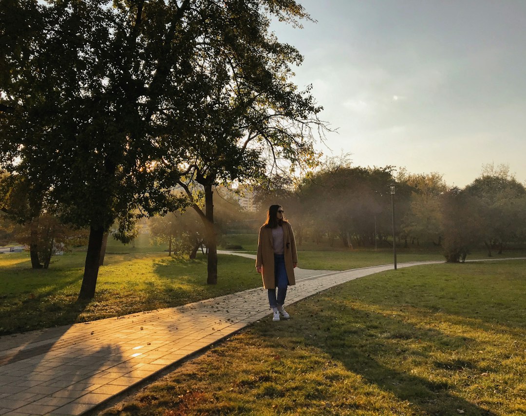 Woman enjoying outdoor daylight