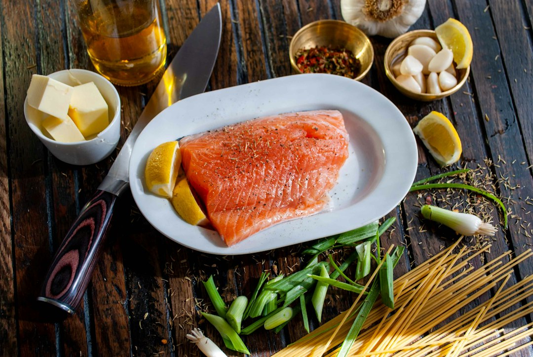 Salmon is a food source of vitamin B12